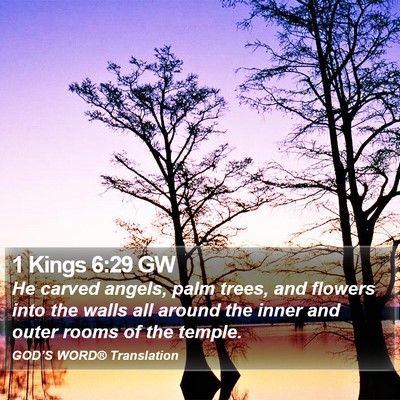 1 Kings 6:29 GW Bible Verse Image