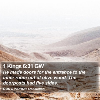 1 Kings 6:31 GW Bible Verse Image