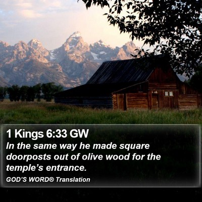 1 Kings 6:33 GW Bible Verse Image
