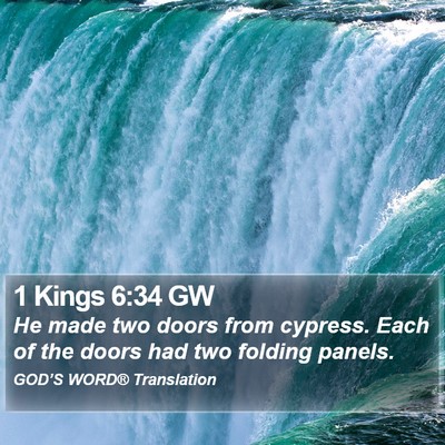 1 Kings 6:34 GW Bible Verse Image