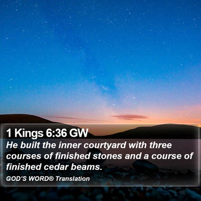 1 Kings 6:36 GW Bible Verse Image