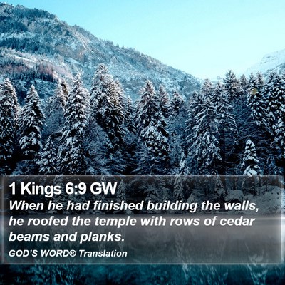 1 Kings 6:9 GW Bible Verse Image