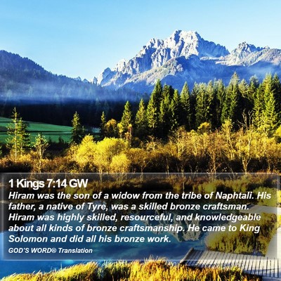 1 Kings 7:14 GW Bible Verse Image
