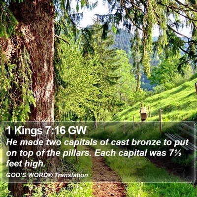 1 Kings 7:16 GW Bible Verse Image