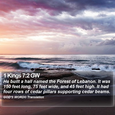 1 Kings 7:2 GW Bible Verse Image