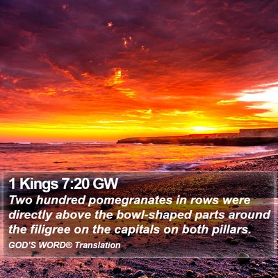 1 Kings 7:20 GW Bible Verse Image