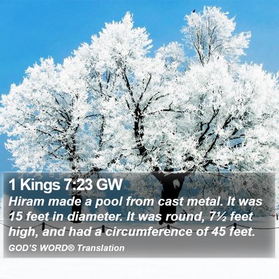 1 Kings 7:23 GW Bible Verse Image