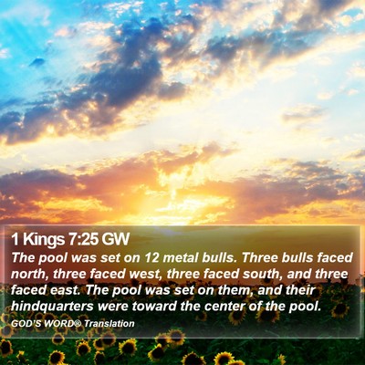 1 Kings 7:25 GW Bible Verse Image