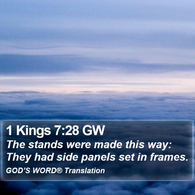 1 Kings 7:28 GW Bible Verse Image