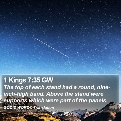 1 Kings 7:35 GW Bible Verse Image