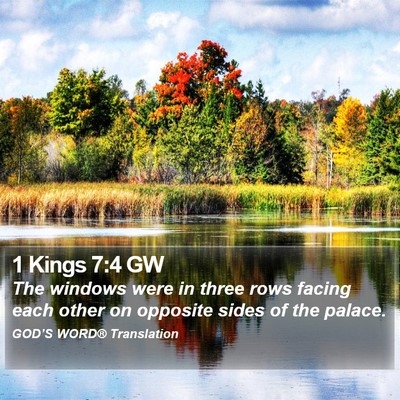1 Kings 7:4 GW Bible Verse Image