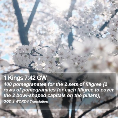 1 Kings 7:42 GW Bible Verse Image