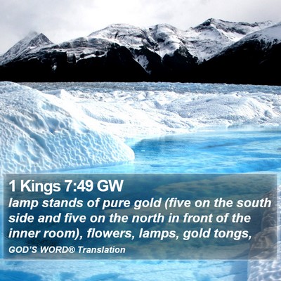 1 Kings 7:49 GW Bible Verse Image
