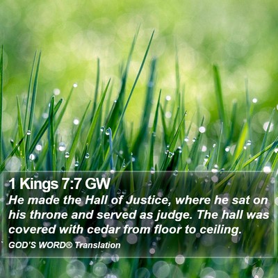 1 Kings 7:7 GW Bible Verse Image