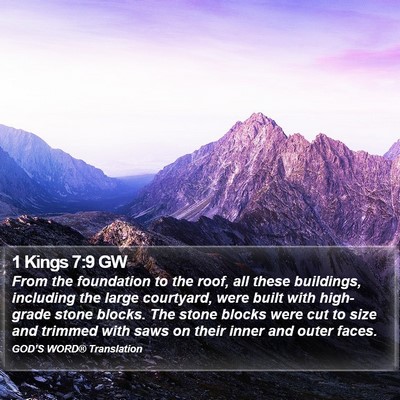 1 Kings 7:9 GW Bible Verse Image