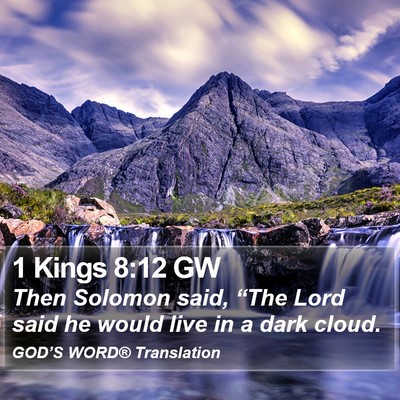1 Kings 8:12 GW Bible Verse Image