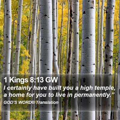 1 Kings 8:13 GW Bible Verse Image