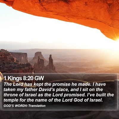 1 Kings 8:20 GW Bible Verse Image