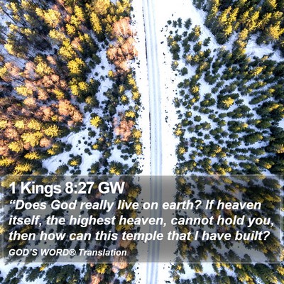 1 Kings 8:27 GW Bible Verse Image