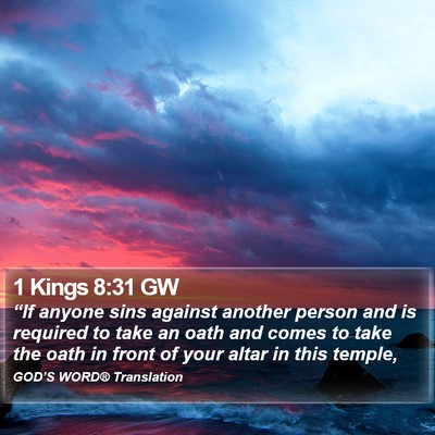 1 Kings 8:31 GW Bible Verse Image