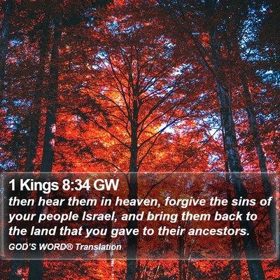 1 Kings 8:34 GW Bible Verse Image