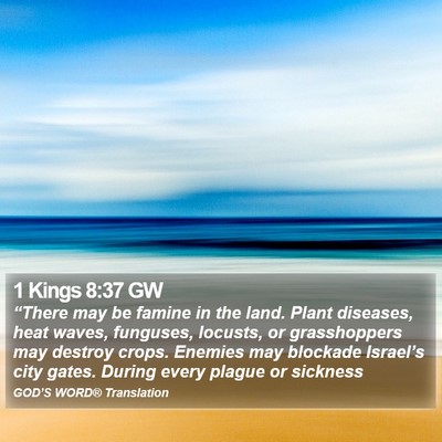 1 Kings 8:37 GW Bible Verse Image