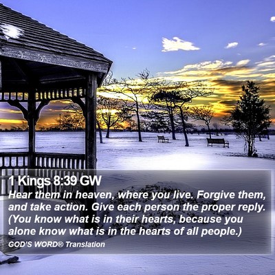 1 Kings 8:39 GW Bible Verse Image