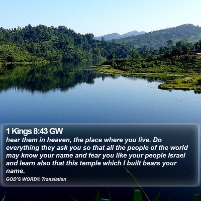 1 Kings 8:43 GW Bible Verse Image