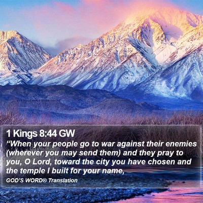 1 Kings 8:44 GW Bible Verse Image