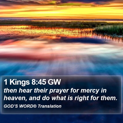1 Kings 8:45 GW Bible Verse Image