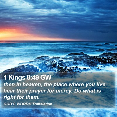 1 Kings 8:49 GW Bible Verse Image