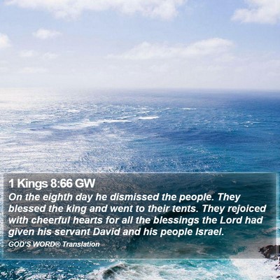 1 Kings 8:66 GW Bible Verse Image