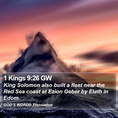 1 Kings 9:26 GW Bible Verse Image