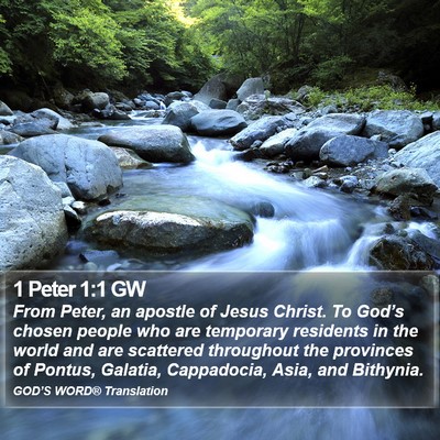 1 Peter 1:1 GW Bible Verse Image