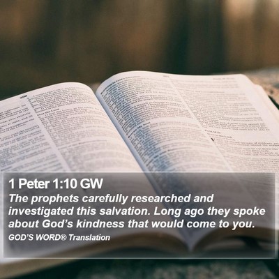1 Peter 1:10 GW Bible Verse Image