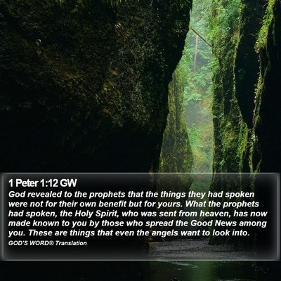 1 Peter 1:12 GW Bible Verse Image