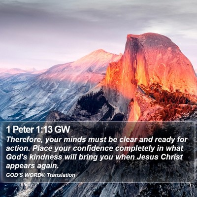 1 Peter 1:13 GW Bible Verse Image