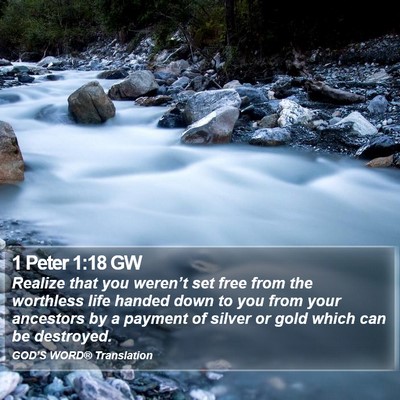 1 Peter 1:18 GW Bible Verse Image