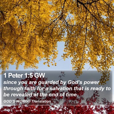 1 Peter 1:5 GW Bible Verse Image