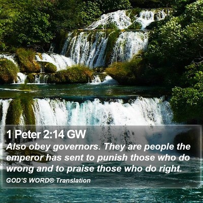 1 Peter 2:14 GW Bible Verse Image
