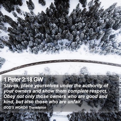 1 Peter 2:18 GW Bible Verse Image