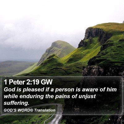 1 Peter 2:19 GW Bible Verse Image