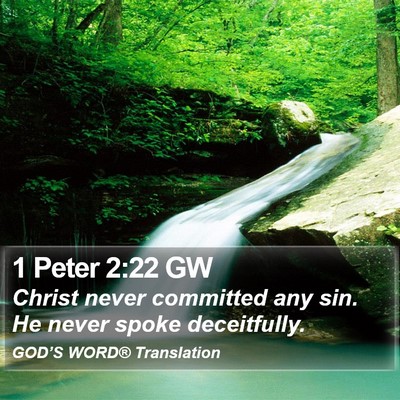 1 Peter 2:22 GW Bible Verse Image