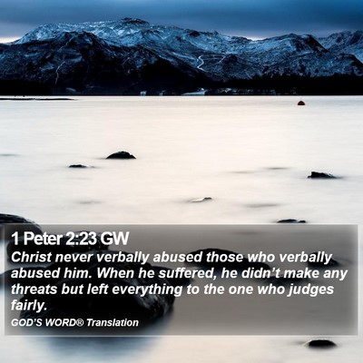 1 Peter 2:23 GW Bible Verse Image