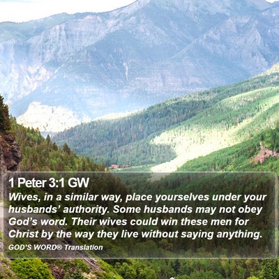 1 Peter 3:1 GW Bible Verse Image