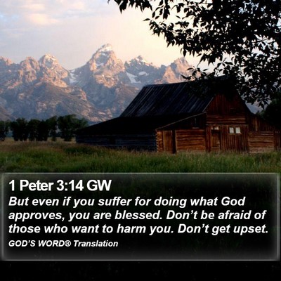 1 Peter 3:14 GW Bible Verse Image