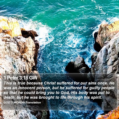 1 Peter 3:18 GW Bible Verse Image