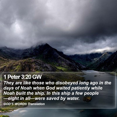 1 Peter 3:20 GW Bible Verse Image