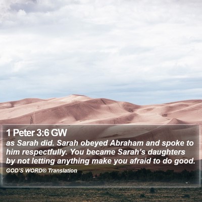 1 Peter 3:6 GW Bible Verse Image