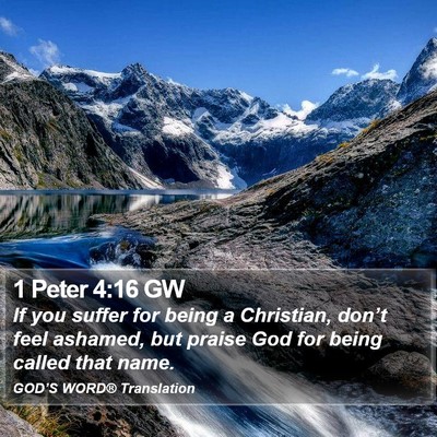 1 Peter 4:16 GW Bible Verse Image